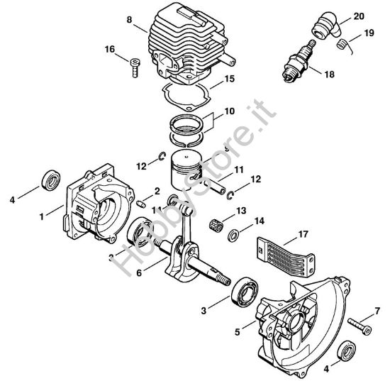 Carter albero a gomito, cilindro FC 72 FC 72 brand Stihl